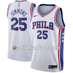 NBA Philadelphia 76ers Trikot Ben Simmons 25 Nike 2017-18 Weiß Swingman - Herren